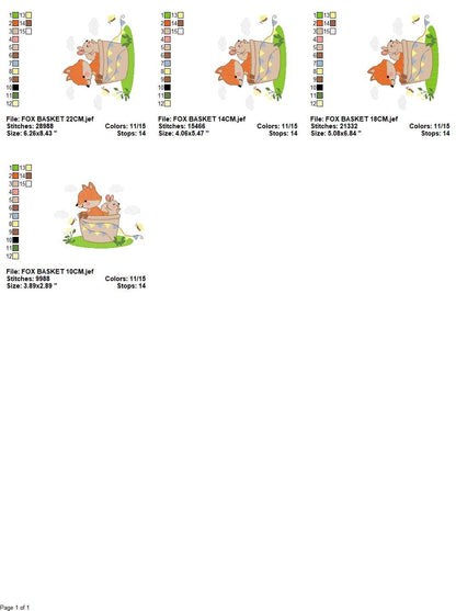 Fox embroidery designs - Red Fox embroidery design machine embroidery pattern - Animal embroidery file - Rabbit Bunny baby pes jef vp3 hus
