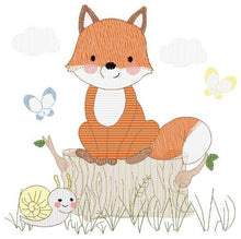 Load image into Gallery viewer, Fox embroidery designs - Red Fox embroidery design machine embroidery pattern - Animal embroidery file - Snail baby boy design pes jef vp3
