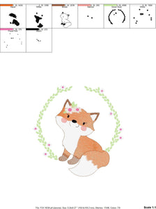 Fox embroidery designs - Red Fox embroidery design machine embroidery pattern - Animal embroidery file - Corgi dog frame pes jef vp3 hus