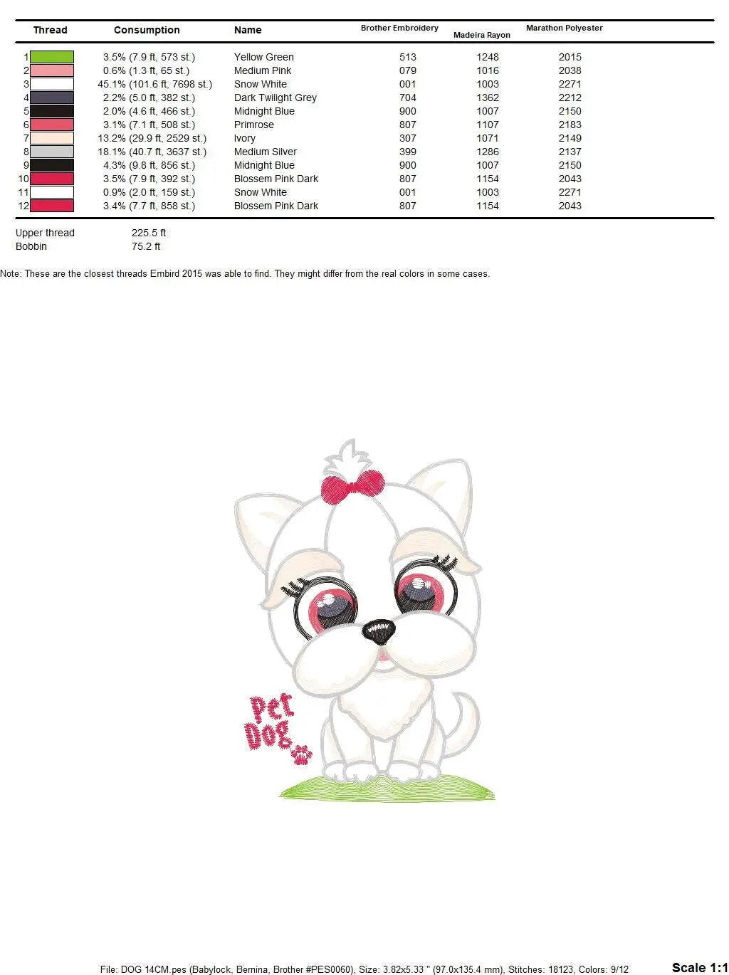 Dog embroidery designs - Lhasa embroidery design machine embroidery pattern - Maltese embroidery file - Shih tzu embroidery download pes jef Marcia Embroidery