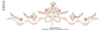 Flowers embroidery designs - Roses embroidery design machine embroidery pattern - entwined roses embroidery file - instant download towel Marcia Embroidery