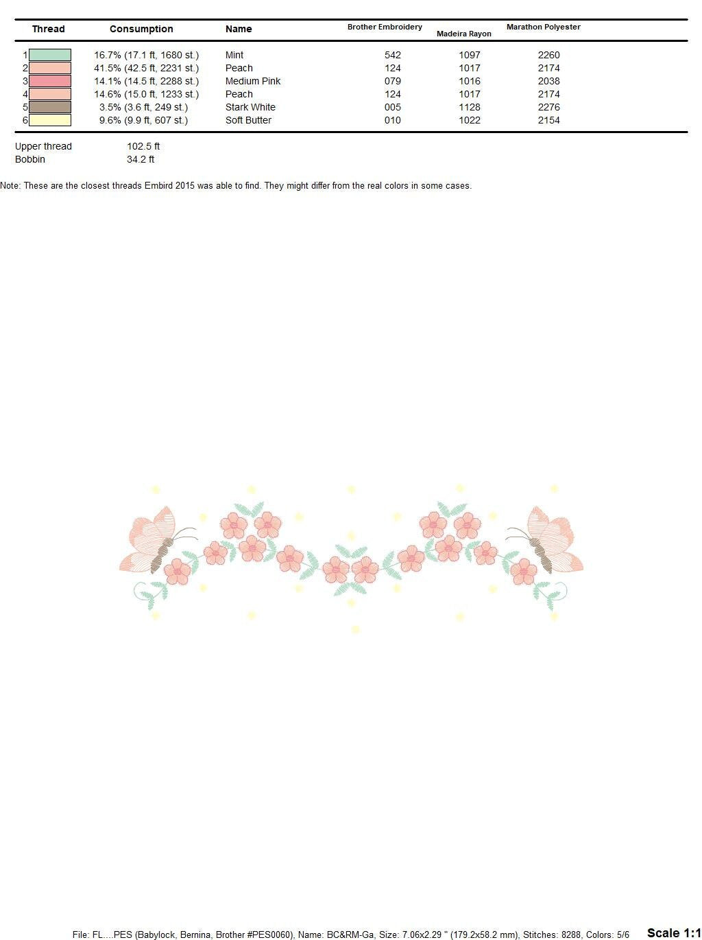 Flowers embroidery designs - Roses embroidery design machine embroidery pattern - Butterflies embroidery file - instant download towel pes Marcia Embroidery