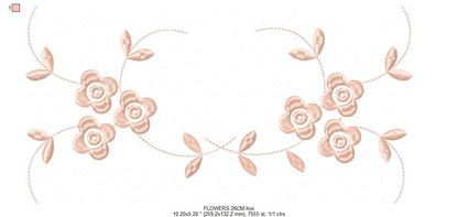 Flowers embroidery designs - Roses embroidery design machine embroidery pattern - entwined roses embroidery file - instant download towel - Marcia Embroidery