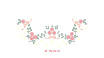 Flowers embroidery designs - Roses embroidery design machine embroidery pattern - entwined roses embroidery file - instant download towel Marcia Embroidery