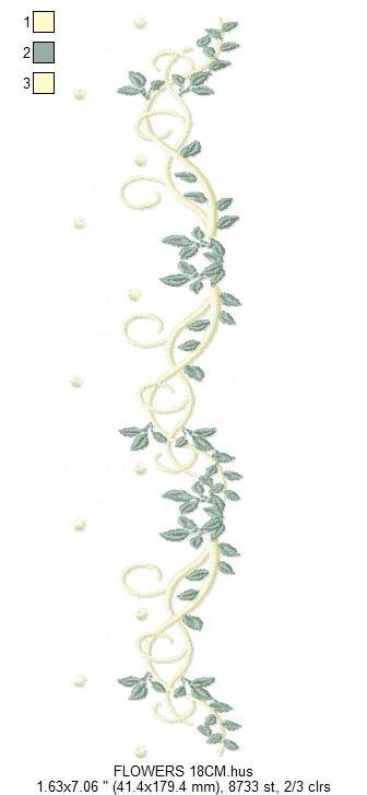 Flowers embroidery designs - Roses embroidery design machine embroidery pattern - entwined roses embroidery file - instant download towel Marcia Embroidery