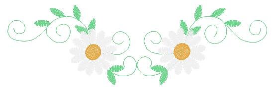 Cute Daisies embroidery designs - Delicate flowers embroidery design machine embroidery pattern - Kitchen towel embroidery file pes jef vp3 Marcia Embroidery