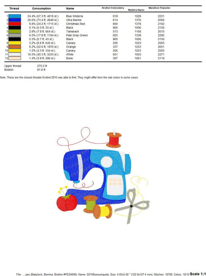 Sewing embroidery designs - Singer embroidery design machine embroidery pattern - Sewing machine design - instant download  pes jef xxx hus