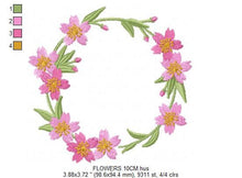 Cargar imagen en el visor de la galería, Monogram Frame embroidery designs - Flower embroidery design machine embroidery pattern - Floral wreath embroidery file - instant download
