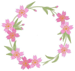 Monogram Frame embroidery designs - Flower embroidery design machine embroidery pattern - Floral wreath embroidery file - instant download