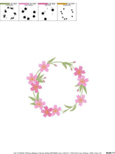 Load image into Gallery viewer, Monogram Frame embroidery designs - Flower embroidery design machine embroidery pattern - Floral wreath embroidery file - instant download
