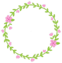 Load image into Gallery viewer, Monogram Frame embroidery designs - Flower laurel embroidery design machine embroidery pattern - Floral wreath embroidery file - download
