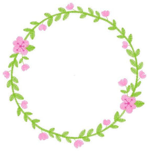 Monogram Frame embroidery designs - Flower laurel embroidery design machine embroidery pattern - Floral wreath embroidery file - download