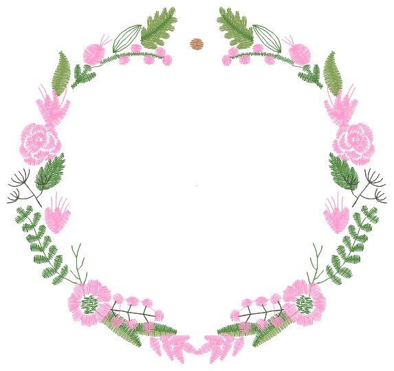 Flowers Monogram Frame embroidery designs - Flower embroidery design machine embroidery pattern - Floral embroidery file - girl embroidery