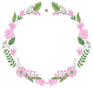 Flowers Monogram Frame embroidery designs - Flower embroidery design machine embroidery pattern - Floral embroidery file - girl embroidery