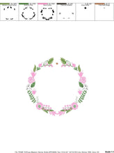 Cargar imagen en el visor de la galería, Flowers Monogram Frame embroidery designs - Flower embroidery design machine embroidery pattern - Floral embroidery file - girl embroidery
