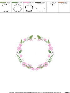 Flowers Monogram Frame embroidery designs - Flower embroidery design machine embroidery pattern - Floral embroidery file - girl embroidery