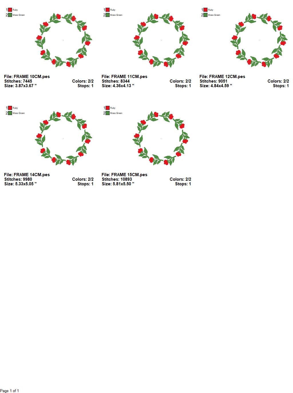 Monogram Frame embroidery designs - Flower embroidery design machine embroidery pattern - Floral embroidery