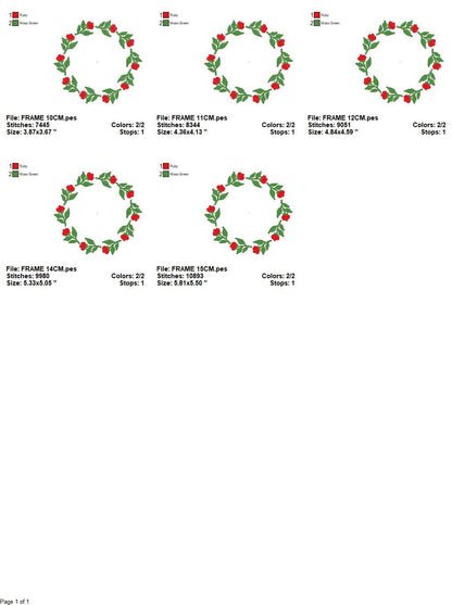 Monogram Frame embroidery designs - Flower embroidery design machine embroidery pattern - Floral embroidery