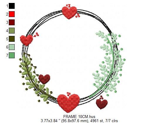 Monogram Frame embroidery designs - Heart embroidery design machine embroidery pattern - Valentines embroidery file - baby girl embroidery Marcia Embroidery