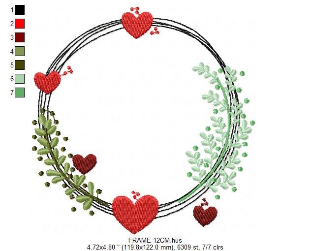 Monogram Frame embroidery designs - Heart embroidery design machine embroidery pattern - Valentines embroidery file - baby girl embroidery Marcia Embroidery