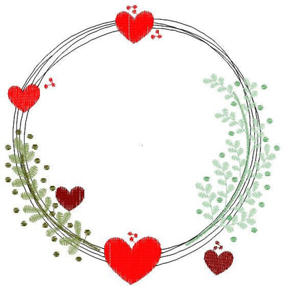 Monogram Frame embroidery designs - Heart embroidery design machine embroidery pattern - Valentines embroidery file - baby girl embroidery Marcia Embroidery