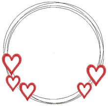 Charger l&#39;image dans la galerie, Heart Monogram Frame embroidery designs - Hearts embroidery design machine embroidery pattern - Wedding embroidery file baby girl embroidery
