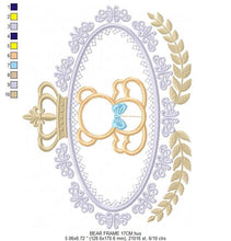 Carica l&#39;immagine nel visualizzatore di Gallery, Bear embroidery designs - Laurel embroidery design machine embroidery pattern - Bear wreath embroidery bear design - newborn nursery deco
