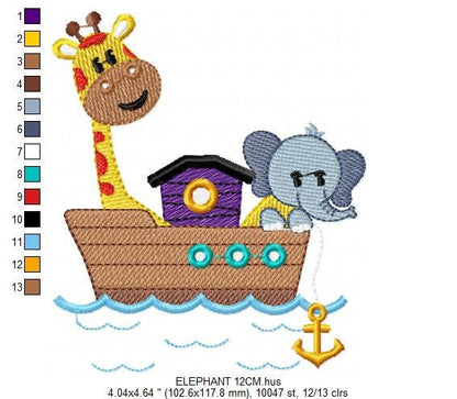 Safari embroidery designs - Animals embroidery design machine embroidery pattern - Giraffe embroidery file - elephant embroidery download