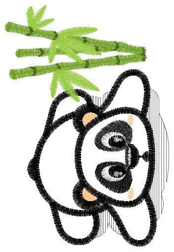 Panda embroidery design - Animal embroidery designs machine embroidery pattern - Baby boy embroidery file - Panda with bamboo download pes