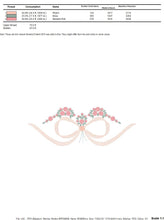 Charger l&#39;image dans la galerie, Lace with flowers embroidery designs - Bow Tie embroidery design machine embroidery pattern - Baby girl embroidery file - Lace embroidery
