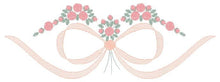 Carica l&#39;immagine nel visualizzatore di Gallery, Lace with flowers embroidery designs - Bow Tie embroidery design machine embroidery pattern - Baby girl embroidery file - Lace embroidery
