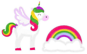 Unicorn embroidery designs - Baby Girl embroidery design machine embroidery pattern - Magical rainbow Fantasy embroidery download file pes