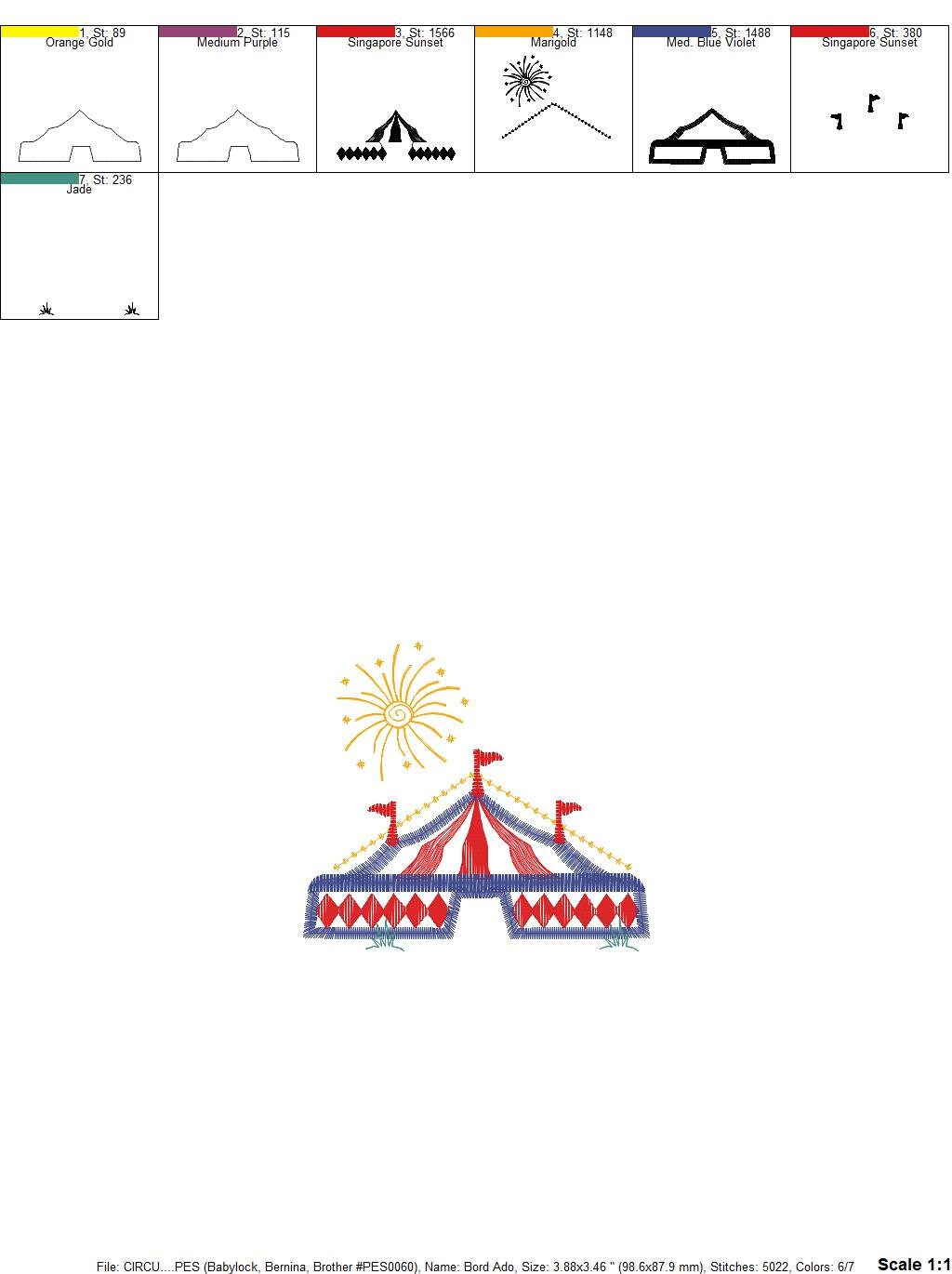 Circus embroidery design - Fair embroidery designs machine embroidery pattern - Baby boy embroidery file - instant download digital file