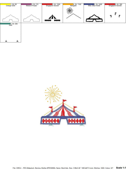 Circus embroidery design - Fair embroidery designs machine embroidery pattern - Baby boy embroidery file - instant download digital file