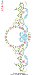 Lace embroidery designs - Laurel Wreath embroidery design machine embroidery pattern - Flowers embroidery file Monogram frame pes download