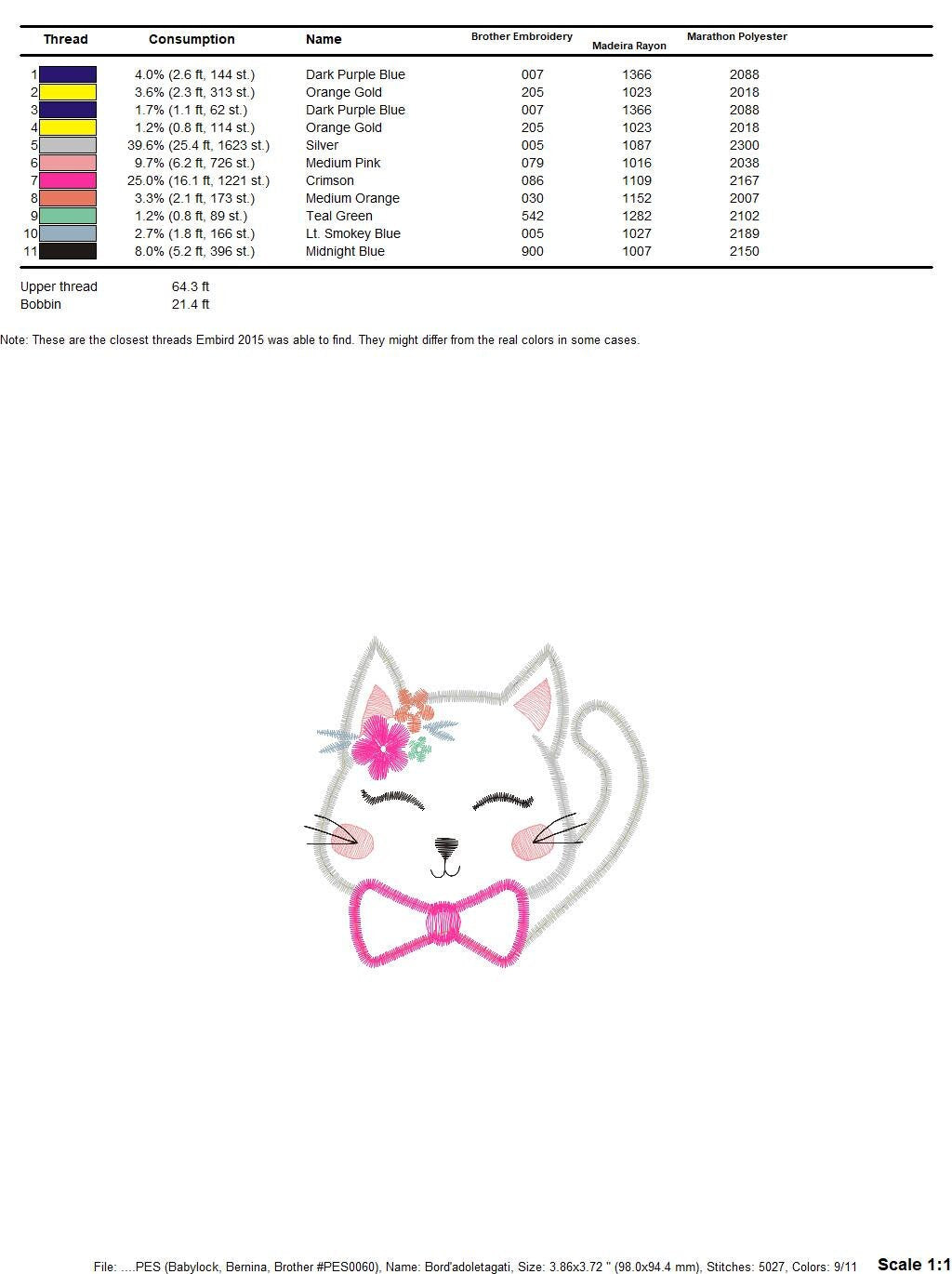 Cat embroidery design - Kitty embroidery designs machine embroidery pattern - Pet embroidery file - baby girl embroidery cat applique design - Marcia Embroidery