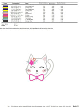 Cargar imagen en el visor de la galería, Cat embroidery design - Kitty embroidery designs machine embroidery pattern - Pet embroidery file - baby girl embroidery cat applique design
