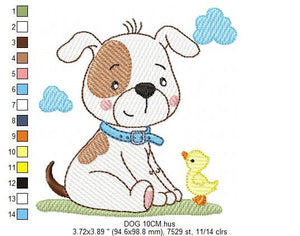 Dogs embroidery designs - Dog embroidery design machine embroidery pattern - Puppy embroidery file -  baby boy embroidery instant download