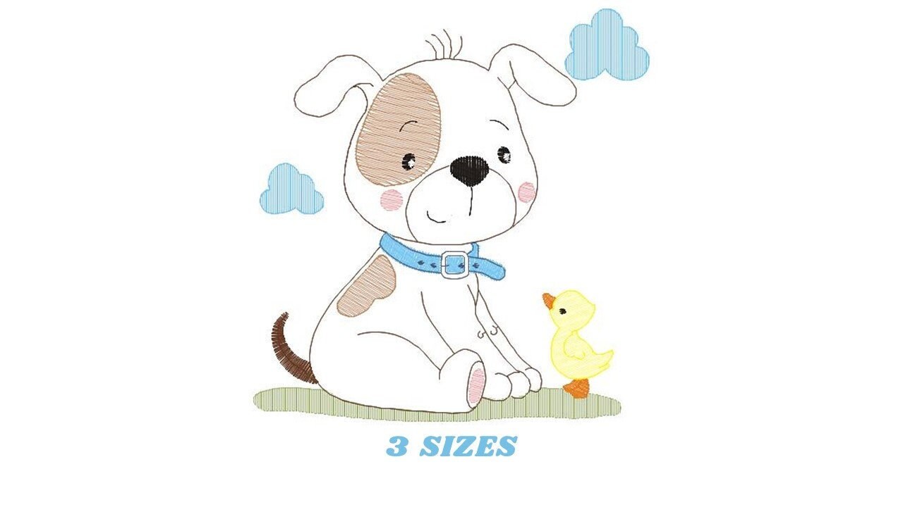 Dogs embroidery designs - Dog embroidery design machine embroidery pattern - Puppy embroidery file -  baby boy embroidery instant download - Marcia Embroidery