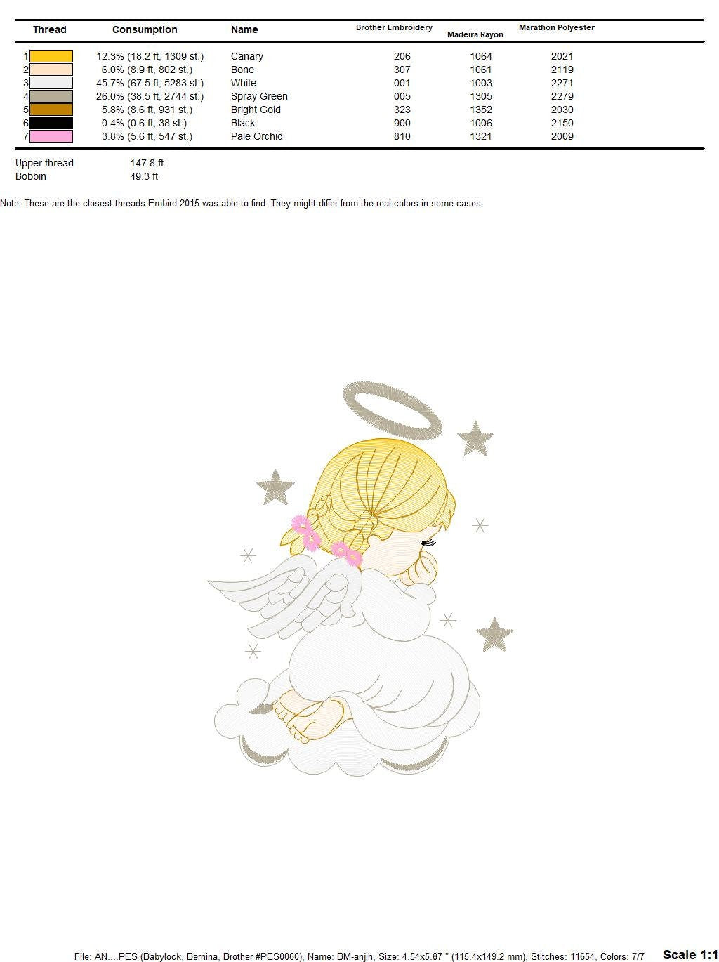 Girl Angel with wings halo and cloud embroidery designs - Baby girl machine embroidery pattern - Angel embroidery - Instant download pes jef