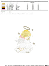 Cargar imagen en el visor de la galería, Angel with wings halo and cloud embroidery designs - Baby girl embroidery design machine embroidery pattern - Angel embroidery download pes
