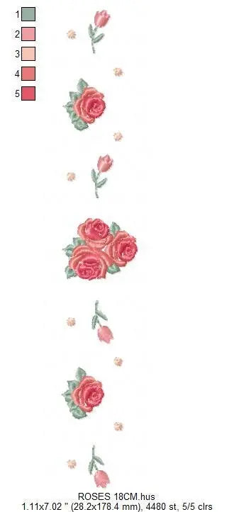 Flowers embroidery designs - Roses embroidery design machine embroidery pattern - Towel embroidery file - instant download kitchen home pes Marcia Embroidery