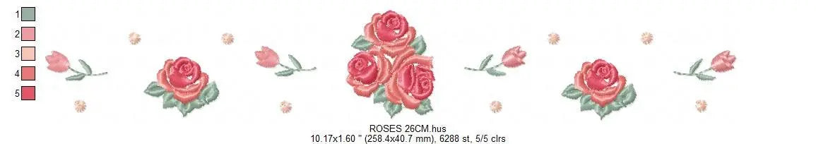 Flowers embroidery designs - Roses embroidery design machine embroidery pattern - Towel embroidery file - instant download kitchen home pes Marcia Embroidery
