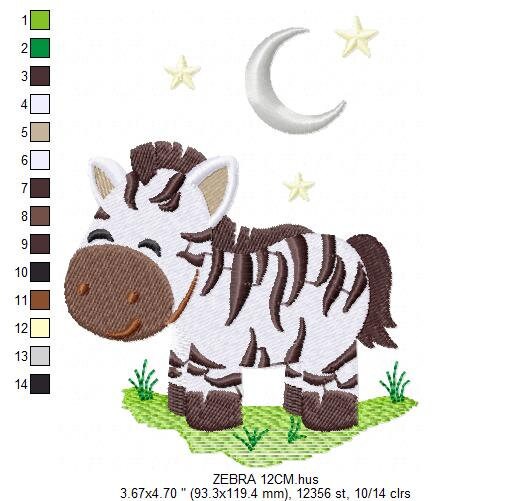 Zebra embroidery designs -  Safari Animal embroidery design machine embroidery pattern - Boy embroidery file - instant digital download pes