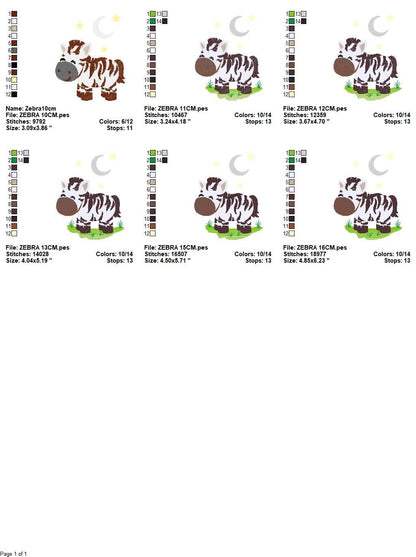 Zebra embroidery designs -  Safari Animal embroidery design machine embroidery pattern - Boy embroidery file - instant digital download pes
