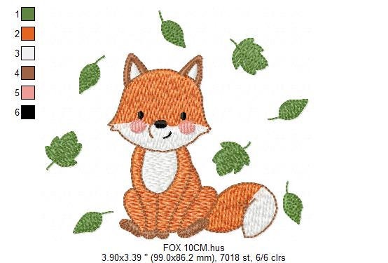 Fox embroidery designs - Red Fox embroidery design machine embroidery pattern - Woodland Animal embroidery file - Baby boy design pes jef