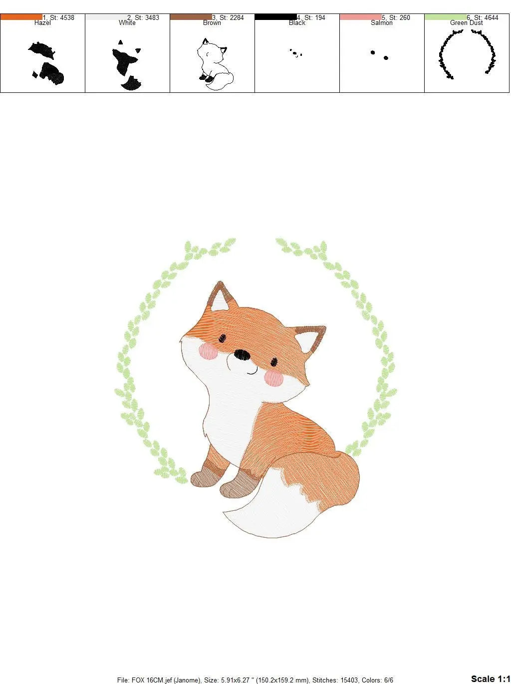 Fox embroidery designs - Red Fox embroidery design machine embroidery pattern - Animal embroidery file - Baby boy design pes jef vp3 frame Marcia Embroidery