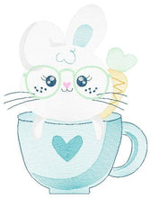 Carica l&#39;immagine nel visualizzatore di Gallery, Easter Bunny embroidery design - Rabbit embroidery designs machine embroidery pattern - Baby girl embroidery file - Rabbit mug embroidery
