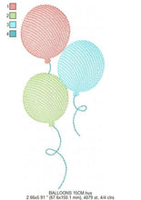 Carica l&#39;immagine nel visualizzatore di Gallery, Balloon embroidery design - Birthday embroidery designs machine embroidery pattern - Baby shower embroidery file - Balloon Birthday arty
