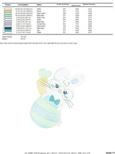 Cargar imagen en el visor de la galería, Easter Bunny embroidery design - Easter Egg embroidery designs machine embroidery pattern - Baby girl embroidery file - Rabbit embroidery
